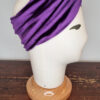 Fascia turbante velluto viola, lato