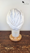 Turbante bianco Sangallo, retro.