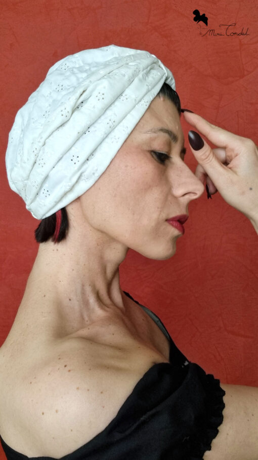 Turbante Bianco Sangallo, Mimi Condal