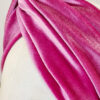 Morbida ed elegante fascia per capelli in velluto fucsia, Mimi Condal.