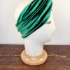 Morbida ed elegante fascia per capelli in velluto verde bottiglia, Mimi Condal.